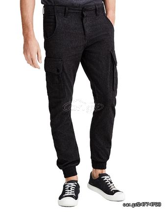 Jack & Jones Ανδρικό Παντελόνι "JJWARNER" Γκρι Slim Fit (12130624) (57% Βισκόζη, 40% Βμβάκι, 3% Ελαστέν)