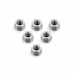ΠΑΞΙΜΑΔΙΑ ΣΕΤ ΓΡΑΝΑΖΙΟΥ ALUMINIUM SPROCKET NUTS 10MM SET X 6 DRILLED SPN10DS SILVER| PRO BOLT