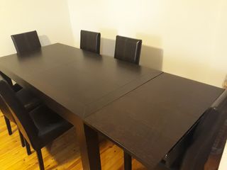 ΠΩΛΕΙΤΑΙ ΤΡΑΠΕΖΑΡΙΑ ΣΕ ΧΡΩΜΑ WENGE ΜΕ 6 ΚΑΡΕΚΛΕΣ ΔΕΡΜΑΤΙΝΕΣ-thumb-12