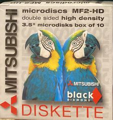 MITSUBISHI BLACK DIAMOND MF2-HD Formatted DOUBLE SIDED 3.5" 1,44MB Micro Floppy Disks