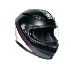 AGV K6 E2205 MULTI - MINIMAL PURE MATT BLACK/WHITE/RED προσφορά από 500ε τώρα