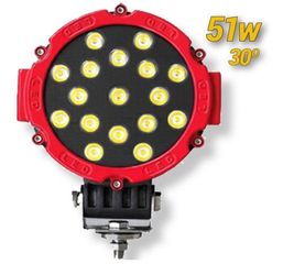 Προβολέας Εργασίας LED 51Watt Σπότ 30° 12-24Volt Κόκκινο