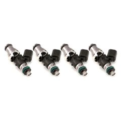 Injector Dynamics 1050cc injectors 14mm adapter top.Denso lower OVER the o-ring retainer.Set of 4.