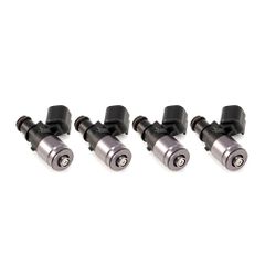 Injector Dynamics 1050cc injectors, 11mm machined top, WRX-16B bottom adaptors.  Set of 4