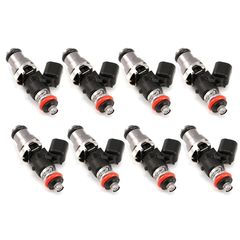 Injector Dynamics ID1300x,14mm (grey) adapter top, set of 8. Orange lower o-ring.