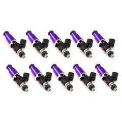Injector Dynamics ID1300x,14mm (purple) adapters. Vehicle must be converted to top-feed injector fitment. Set of 10.