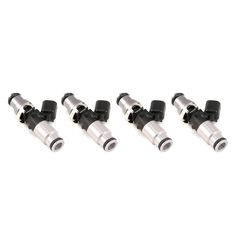 Injector Dynamics ID1300x, 60mm length, 14 mm (grey) adaptor top AND (silver) BOTTOM adaptor. Set of 4.