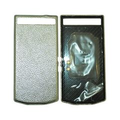 PD Leather Battery Door Cover P9982 grain silver