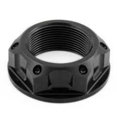 ΠΑΞΙΜΑΔΙ ΛΑΙΜΟΥ ALUMINIUM YAMAHA/OTHER TOP YOKE NUT OPEN FLANGED M22 BLACK LTYOKEO50BK | PRO BOLT