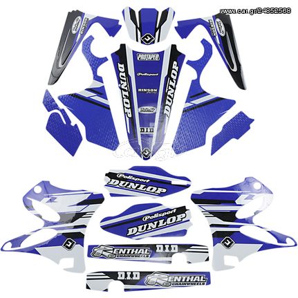 ΛΥΡΗΣ FLU DESIGNS ΣΕΤ ΑΥΤOKOΛΛΗΤΑ PRO TEAM SERIES 4 ΓΙΑ YAMAHA YZ 125 2006-2014, 31150