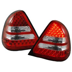 Πισινά Φανάρια Set Για Mercedes-Benz C-Class W202 93-00 Led Κόκκινο/Crystal KAtuning