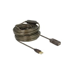 DELOCK καλώδιο USB 2.0 αρσενικό σε θηλυκό 82690, active, 20m, μαύρο