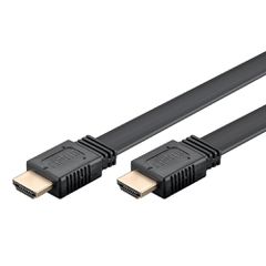 Καλώδιο GOOBAY HDMI 2.0 με Ethernet 61280, flat, 18Gbit/s, 4K, 3m, μαύρο