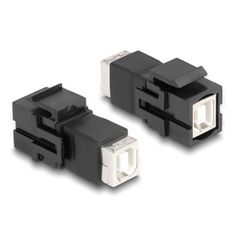 DELOCK Keystone module USB Type-B 86600 θηλυκό σε θηλυκό για την επέκταση καλωδίου USB Type-B σε μαύρο χρ΄΄ωμα