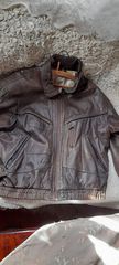 δερματινο σε καφέ χρώμα.frontline leather wear. jacket 48. XXL 