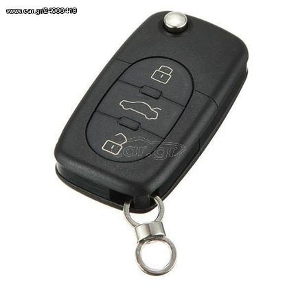 Carman Κέλυφος Κλειδιού Αυτοκινήτου με Λάμα Αναδιπλούμενο για Audi με 3 Κουμπιά