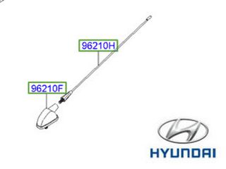 Carman Κεραία Αυτοκινήτου Οροφής Βιδωτή για Hyundai 80cm