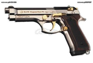 BLOW F 92Β NICKEL COLT ENGRAVED 9mm Πιστόλι αντίγραφο starter pistol-ισχυρού κρότου Σηματοδοσίας