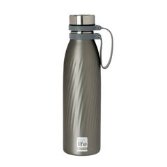 Ecolife Γκρί Thermos 500ml Mε Χερούλι Σιλικόνης