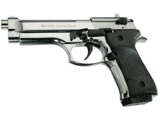 EKOL JACKAL DUAL MAGNUM NIKEL 9mm Πιστόλι αντίγραφο starter pistol-ισχυρού κρότου Σηματοδοσίας
