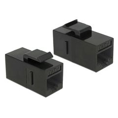 DELOCK Keystone module RJ45 86381 θηλυκό σε θηλυκό Cat 6 UTP σε μαύρο χρώμα