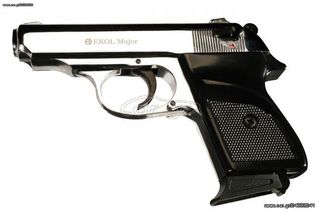 EKOL MAJOR NIKEL 9mm Πιστόλι αντίγραφο starter pistol-ισχυρού κρότου Σηματοδοσίας