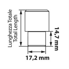 Lampa Μπουλόνια Ασφαλείας Ίσια 12x1,5 15/35mm για Κλειδί No 21