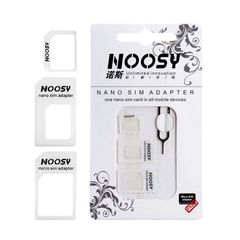 NOOSY Nano Sim & Micro Sim Adapter 4 in 1 Black