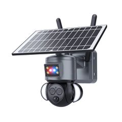 Smart ηλιακή κάμερα SECTEC ST-558-6M-12X-4G-EU με προβολείς, ανάλυση 3MP, 4G και περιστροφή PTZ