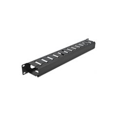 DELOCK cable management 66550 για rack 19"/1U με 2 πλαϊνά ανοίγματα σε μαύρο χρώμα