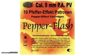 WADIE PEPPER-EFFECT Αβολίδοτα-Κάλυκες Δακρυγόνα - Λάμψης 9mm