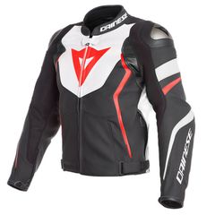 ΜΠΟΥΦΑΝ DAINESE AVRO 4 LEATHER JACKET (Black-Matt-White-Fluo-Red)