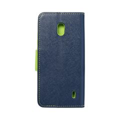 Fancy Book case for  NOKIA 2.2 navy/lime