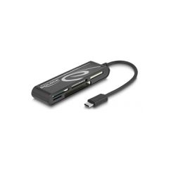 DELOCK card reader 91739 για micro SD/SD/CF/MS/xD, USB-C, μαύρο