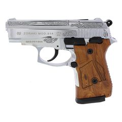 ZORAKI 914 NIKEL ENGRAVED 9mm Πιστόλι αντίγραφο starter pistol-ισχυρού κρότου Σηματοδοσίας