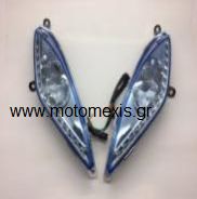 Φλας Yamaha Crypton 135 μπλε, led, carbon, διαφαν, φυμε  THΛ 2310512033