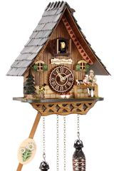 Ρολόι κούκος με χειροποίητη παράσταση αλπικού σπιτιού, Πινόκιο & Τζεπέτο. Κωδ:4251QM