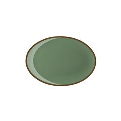 Πιάτο Οβαλ πορσελάνης, 25cm, Χακί με ρίγα, σειρά OPERA, LUKANDA