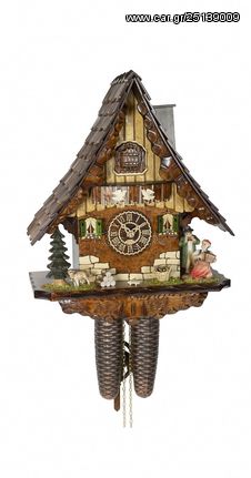 Ρολόι κούκος Κουρδιστός 8 ημερών με χειροποίητη παράσταση αλπικού σπιτιού. Κωδ: 8517 --- www. CuckooClock .gr ---