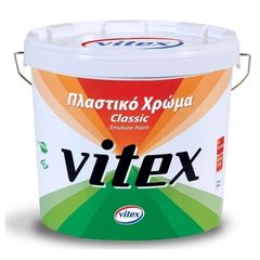 Vitex Πλαστικό Classic Λευκό 10LT + ΔΩΡΟ ΓΑΝΤΙΑ ΕΡΓΑΣΙΑΣ  (ΕΩΣ 6 ΑΤΟΚΕΣ ή 60 ΔΟΣΕΙΣ)