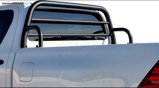 Roll bar inox μαύρο 1.5 Σκέλους με σωληνωτή σχάρα Hilux Revo