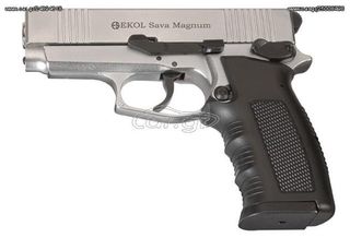 EKOL SAVA MAGNUM NICKEL 9mm Πιστόλι αντίγραφο starter pistol-ισχυρού κρότου Σηματοδοσίας με ΔΩΡΟ 1 κουτί αβολίδωτα Σηματοδοσίας (50 τμχ) ΒΛΕΠΕ ΣΗΜΑΝΤΙΚΗ ΠΡΟΕΙΔΟΠΟΙΗΣΗ ΑΣΦΑΛΕΙΑΣ ΠΕΛΑΤΩΝ