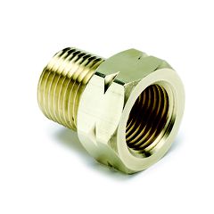 Autometer Fitting, Adapter, 3/8" Npt Male, Brass, For Auto Gage Mech. Temp.