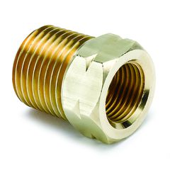 Autometer Fitting, Adapter, 1/2" Npt Male, Brass, For Auto Gage Mech. Temp.