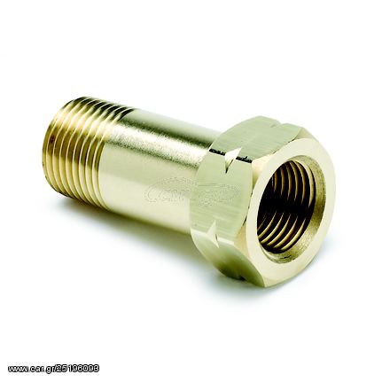 Autometer Fitting, Adapter, 3/8" Npt Male, Extension, Brass, For Auto Gage Mech. Temp.