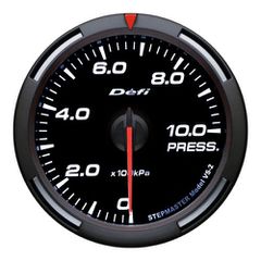 Defi White Racer Pressure Gauge Metric 60mm 10 Bar