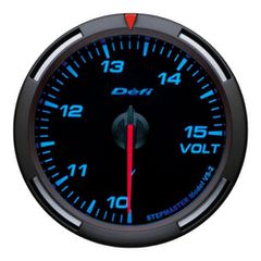 Defi Blue Racer Volt Gauge 60mm 10 - 15V