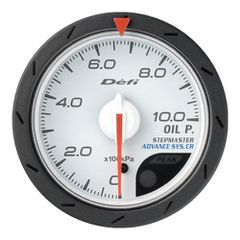 Defi White Advance CR Oil Pressure 52mm Gauge