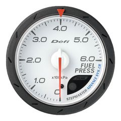 Defi White Advance CR Fuel Pressure Gauge 60mm 6Bar