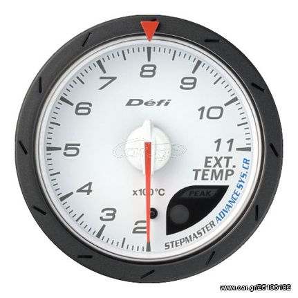 Defi White Advance CR 60mm Exhaust Temperature/EGT Gauge 0-1100ºc